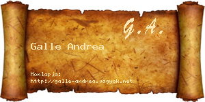Galle Andrea névjegykártya